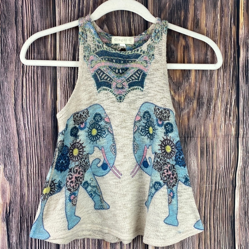 Elephant Print Top